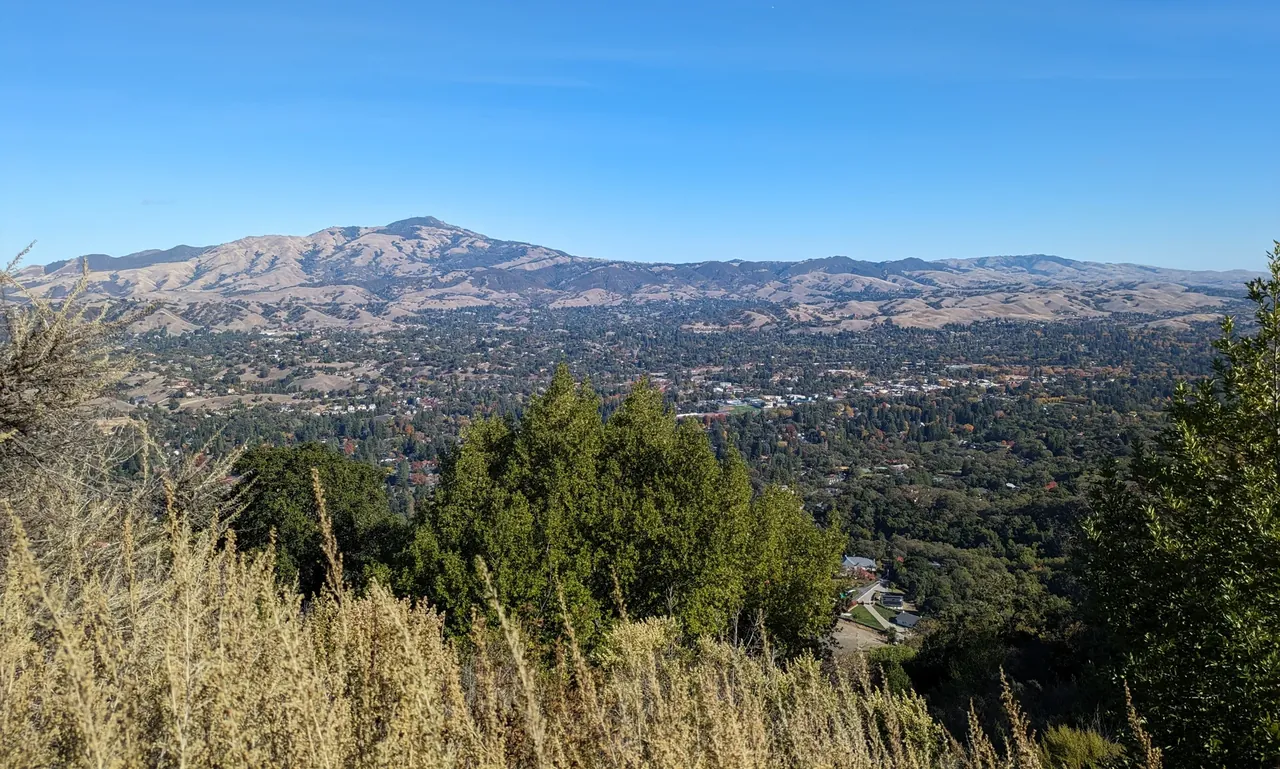Mount Diablo and Danville viewed from Las Trampas